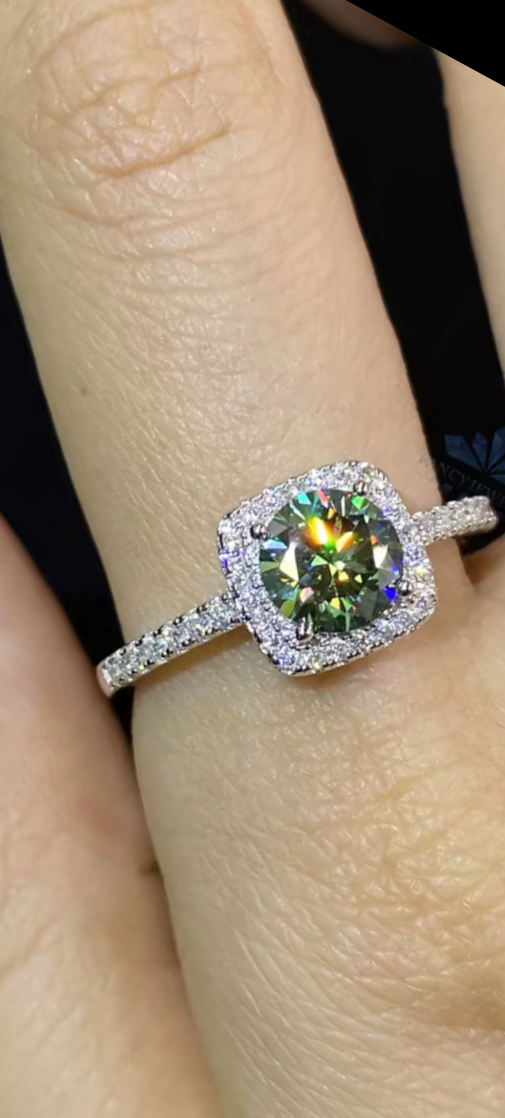 Moissanite Gemstone Ring
